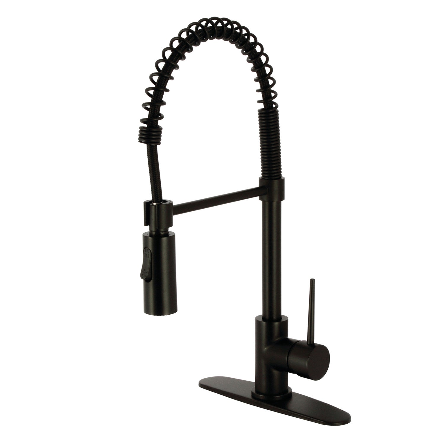 Kingston Sona LS8770NYL - New York Single-Handle 1-Hole Deck Mount Pre-Rinse Kitchen Faucet, Matte Black — image 1